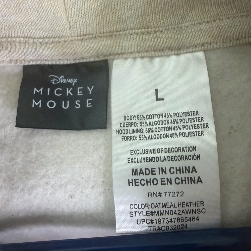 Disney Mickey Minnie Places To Go Graphic Hoodie Large - Picture 7 of 7